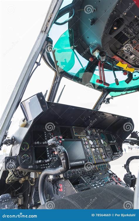 Helicopter Cockpit Super Puma Editorial Stock Image - Image of ...