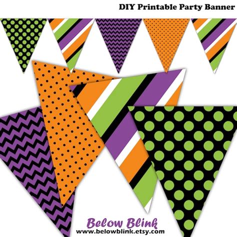 Halloween Printable Banner, Triangle Banner, Halloween Kids Party ...