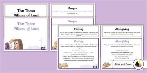 3 Pillars of Lent | Printable Poster Set | Twinkl USA