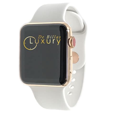 24K ROSE Gold 38MM Apple Watch SERIES 3 with White Sport Band GPS ...