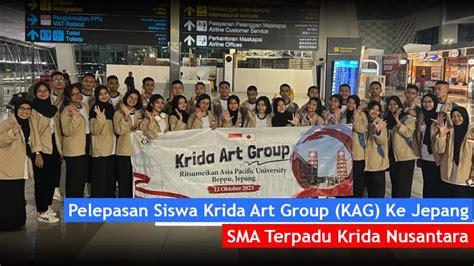 Pelepasan Siswa Krida Art Group (KAG) SMA Terpadu Krida Nusantara Ke Jepang – Krida Nusantara