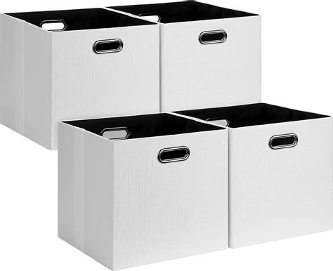 Fabric Storage Cubes, 13x13 Collapsible Storage Bins with Dual Handles ...