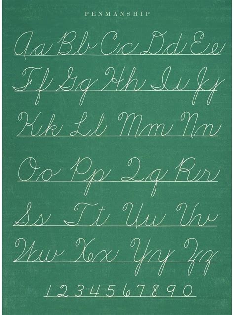 Cursive Alphabet 1980 – Download Printable Cursive Alphabet Free!