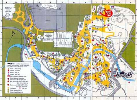 Theme Park Brochures HersheyPark Map 1988 | ThemeParkBrochures.net