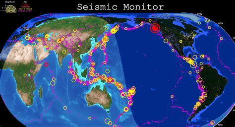 very cool map of earthquakes around the world. | Seismic, Earthquake ...