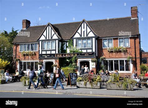 The Crown pub, High Street, Egham, Surrey, England, United Kingdom Stock Photo - Alamy