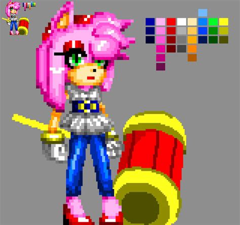 Amy Rose Fp2 Sprite Attempt3 by Sarakinart on DeviantArt