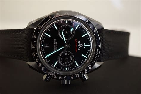 Omega SPEEDMASTER DARK SIDE OF THE MOON BLACK CERAMIC COMPLETE SET ...