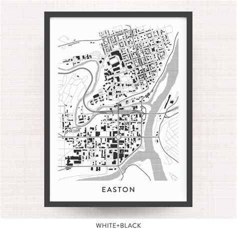 EASTON PENNSYLVANIA Map Poster / College Town Map Gifts | Etsy