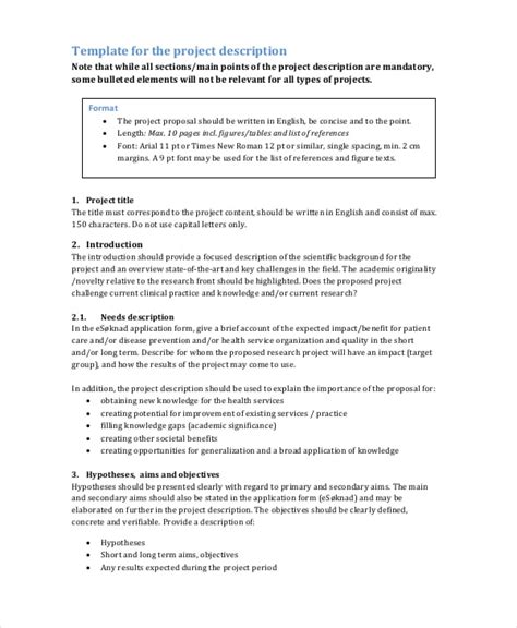 how to write an overview of a project