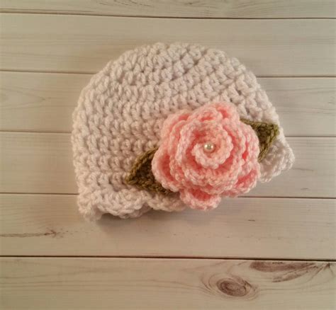 Crochet Baby Hat Crochet Flower Hat Baby Girl Hat Childrens | Etsy