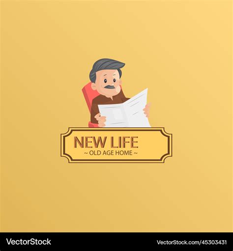 New life old age home logo Royalty Free Vector Image