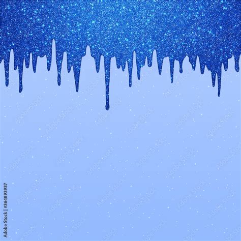 Dripping Blue Glitter Paint on light Gradient Glitter Background Stock Illustration | Adobe Stock