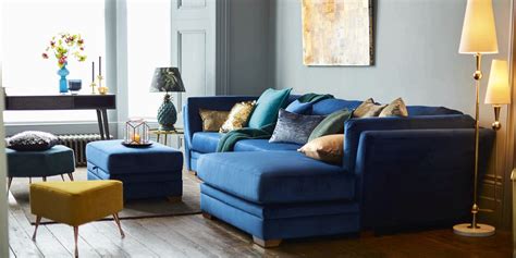 DFS Long Beach Blue Velvet Sofa Takes Relaxation To Next Level