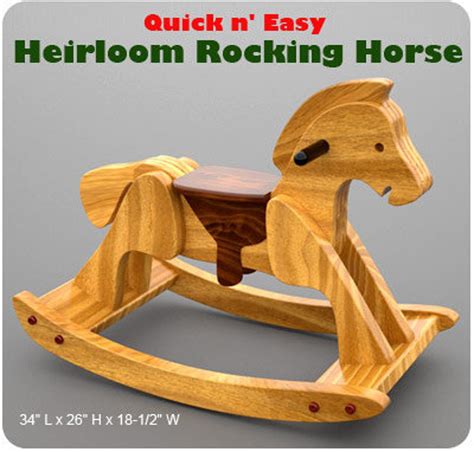 Quick N' Easy Heirloom Rocking Horse Wood Toy Plans & Patterns PDF Download SVG File for CNC ...