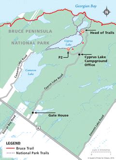 Map 42 - Peninsula - Bruce Peninsula National Park, Access for through ...