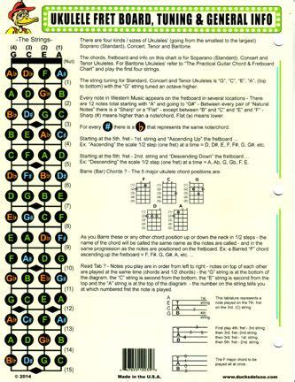 Ukulele Fretboard Diagram