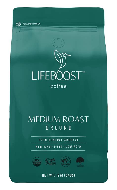 Lifeboost Coffee - Medium Roast Ground Coffee, Organic, Low Acid, Non-GMO - Walmart.com
