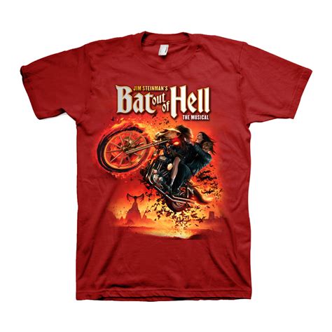 Bat Out Of Hell Men's Red Lyric T-Shirt | Shop the Bat Out of Hell the Musical Official Store