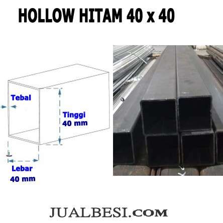 Besi Hollow Hitam 40x40x1.2 - PT. SAHABAT ANA GRUP