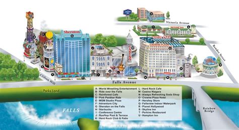 Site Map of Falls Avenue Resort | Niagara falls canada hotels, Niagara ...