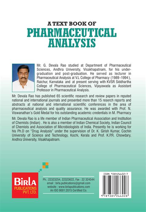 PHARMACEUTICAL ANALYSIS VOL.-1 || Birla Publications Pvt. Ltd.