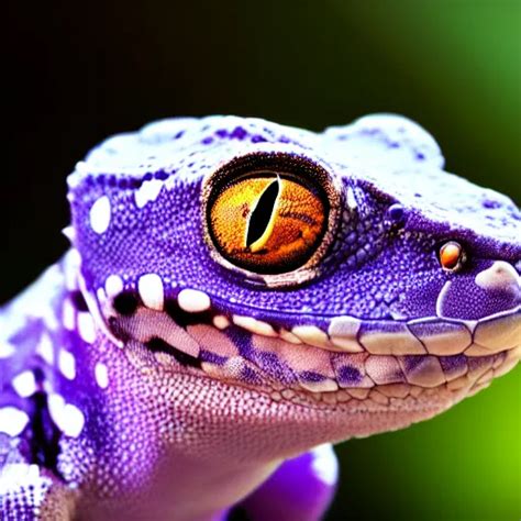 close - up portrait of a beautiful purple gecko with | Stable Diffusion ...