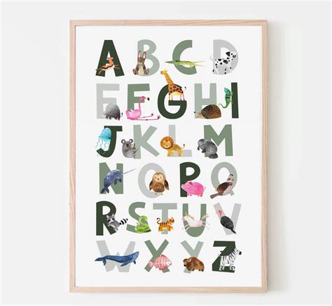 Animal Alphabet Nursery Decor By Little Doodle