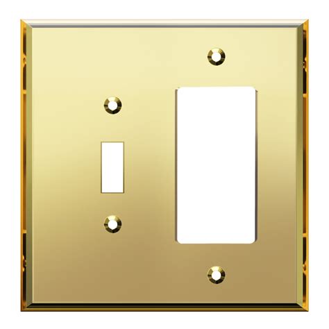 LIDER Combination Oversized Acrylic Wall Plate, Toggle Light Switch and Decorator Outlet or ...