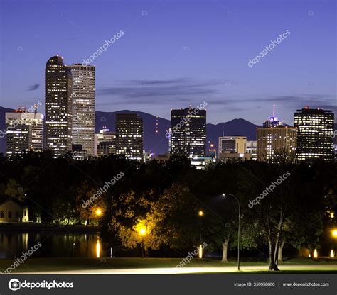 Denver Colorado Skyline Night Stock Photo by ©JosephRouse 359958886