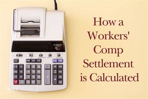 How a Workers Comp Settlement Is Calculated - BDT Law Firm