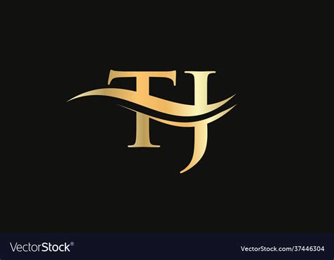 Letter tj logo design for business and company Vector Image