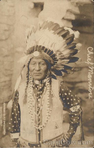 Chief Manitou Native Americana Postcard