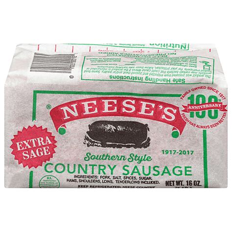 Neese's Sausage, Country, Southern Style 16 oz | Pork | Piggly Wiggly NC