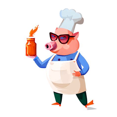 Pig Chef Cartoon · Creative Fabrica