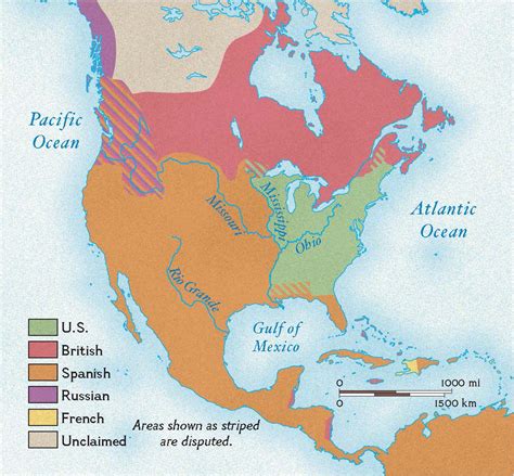 North America After The Treaty Of Paris Map