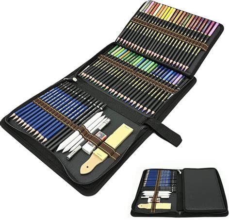 Professional Colouring Drawing Pencils Art Set, 72 Piece Coloured ...