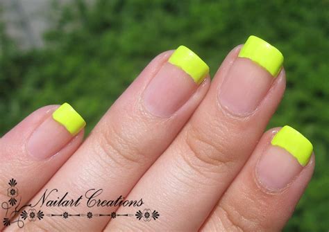 Nailart Creations: Neon Gele French Manicure