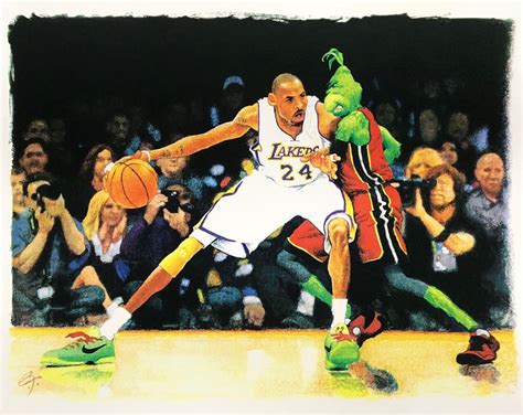 Kobe Bryant Grinch nike Print | Etsy