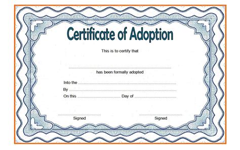 Child Adoption Certificate Template Editable [10+ BEST DESIGNS] – Fresh ...