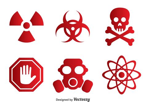 Vector Toxic Red Icons - Download Free Vector Art, Stock Graphics & Images