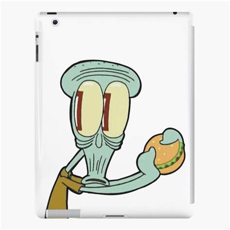 "Squidward holding a burger" iPad Case & Skin by darlingdaises | Redbubble