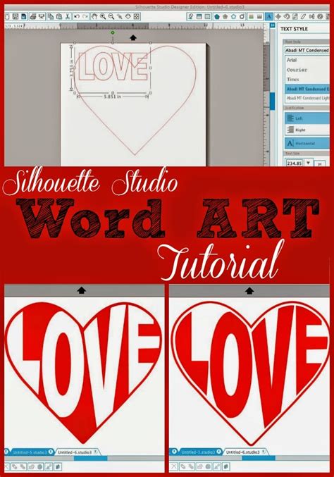 Silhouette Studio Word Art Tutorial (Shape Text: Heart) - Silhouette School