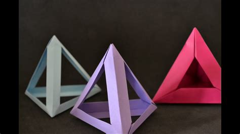 Origami: Tetrahedron - YouTube