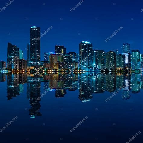 Miami skyline night panorama — Stock Photo © creisinger #5534652