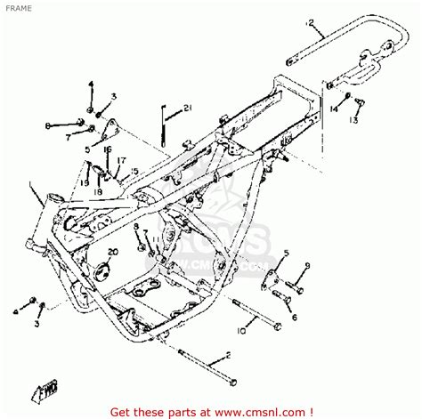 Yamaha RD250 1975 USA FRAME - buy original FRAME spares online