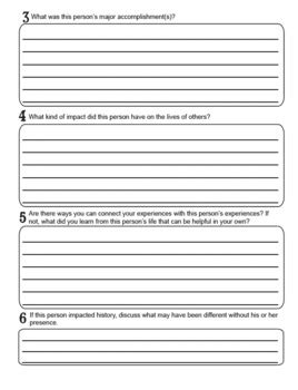 Biography or Autobiography Graphic Organizer for Reading by Students Rising