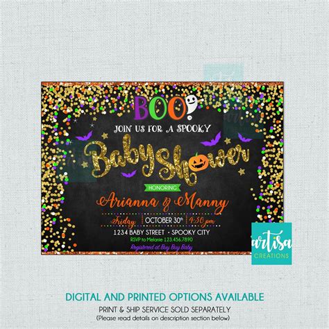 Halloween Baby Shower Invitation Baby Shower Halloween Invitation ...