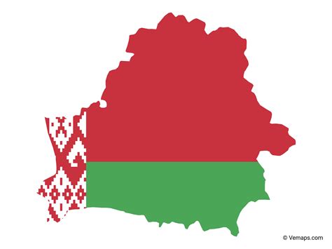 Flag Map of Belarus | Free Vector Maps