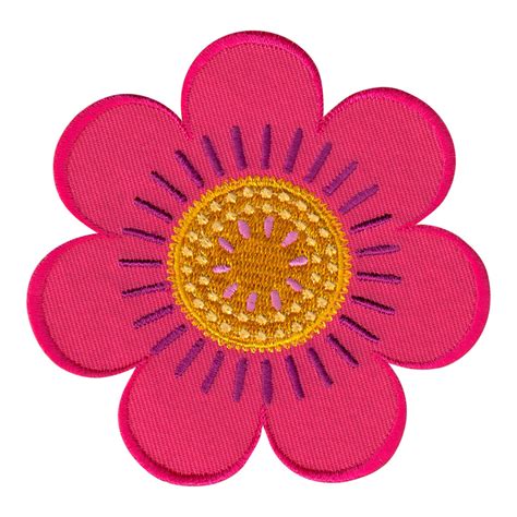 Flower Iron On Patch - Embroidered Sew On Applique | PatchMommy®